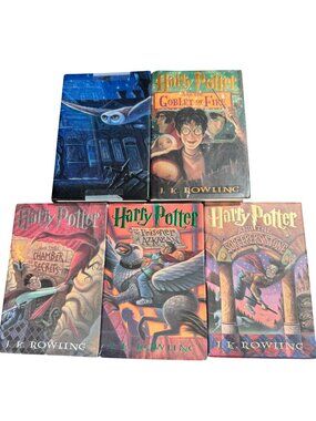 Harry Potter Hardcover Book Set By J.K. Rowling 5 Volumes First American Edition